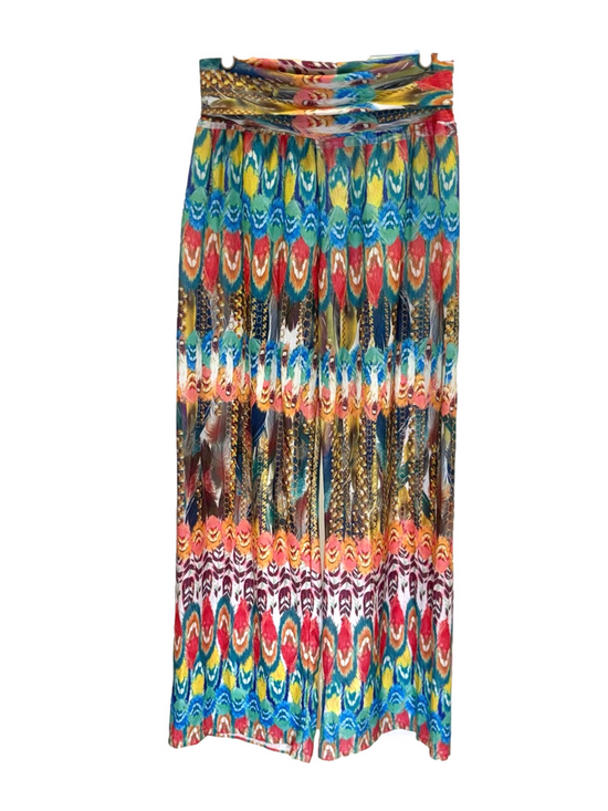 Open Gates Pants - Open Gates multicolour palazzo pants